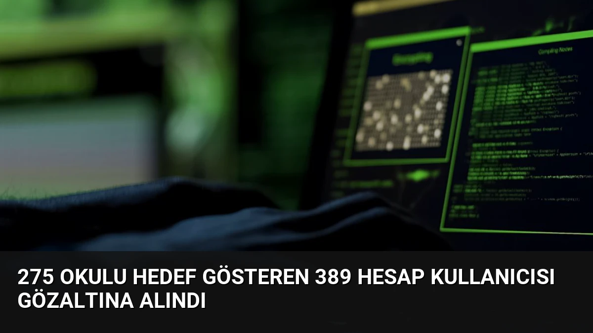 275 okulu hedef gösteren 389 hesap kullanıcısı gözaltına alındı