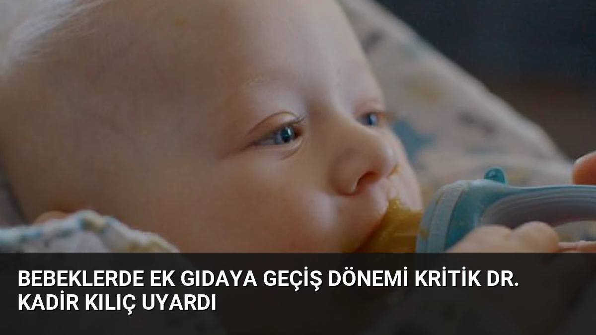 Bebeklerde Ek Gıdaya Geçiş Dönemi Kritik Dr. Kadir Kılıç Uyardı
