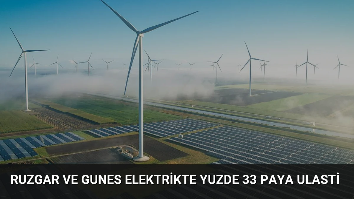 Ruzgar ve Gunes Elektrikte Yuzde 33 Paya Ulasti