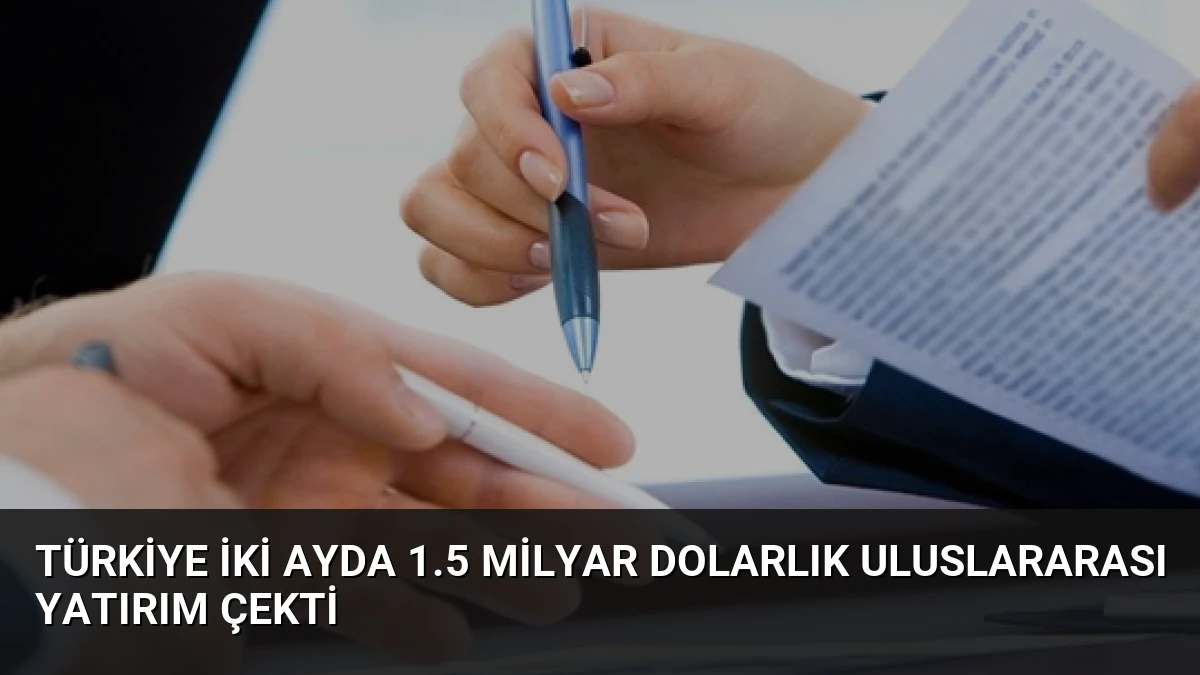 Türkiye İki Ayda 1.5 Milyar Dolarlık Uluslararası Yatırım Çekti