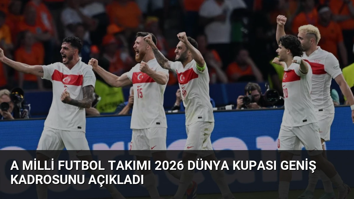 A Milli Futbol Takımı 2026 Dünya Kupası Geniş Kadrosunu Açıkladı