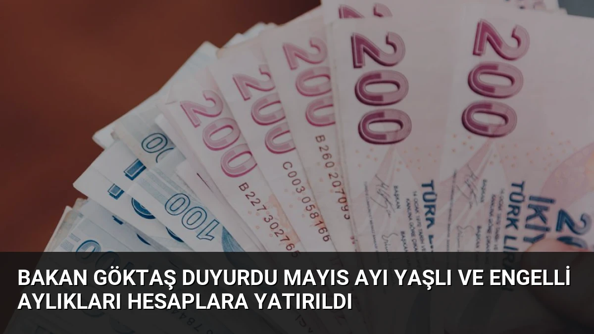 Bakan Göktaş Duyurdu Mayıs Ayı Yaşlı ve Engelli Aylıkları Hesaplara Yatırıldı