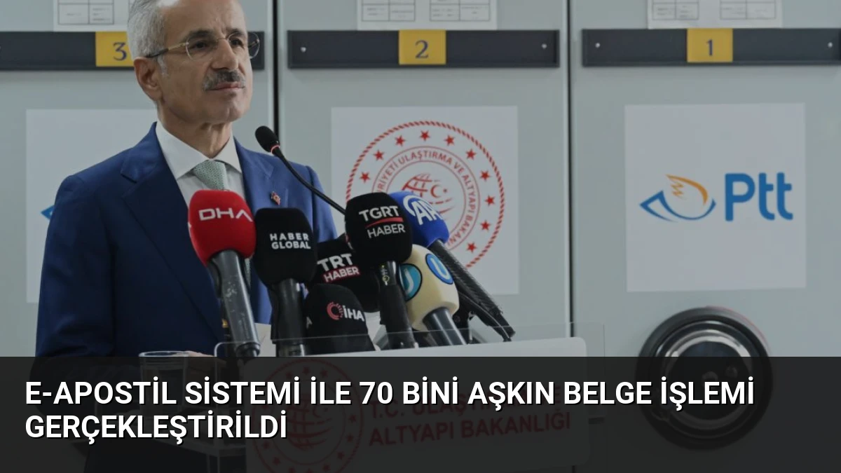 E-Apostil Sistemi ile 70 Bini Aşkın Belge İşlemi Gerçekleştirildi