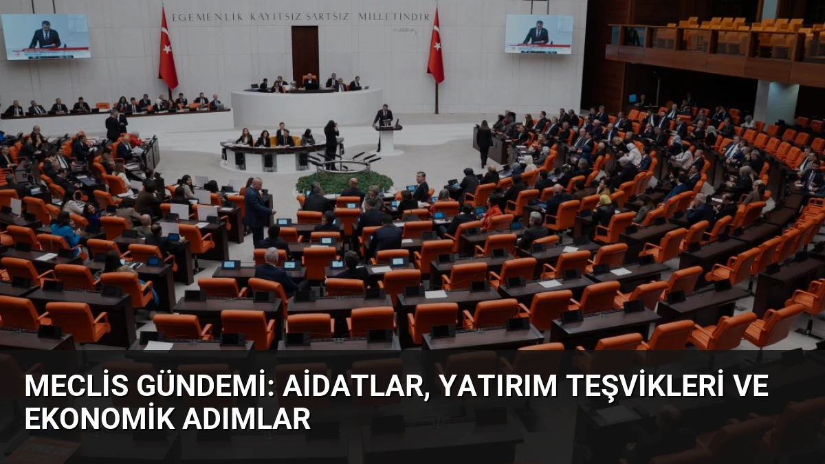 Meclis Gündemi: Aidatlar, Yatırım Teşvikleri ve Ekonomik Adımlar