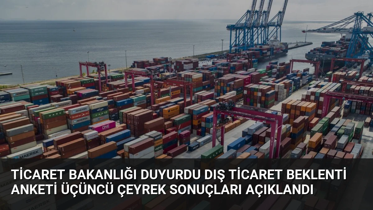 Ticaret Bakanlığı Duyurdu Dış Ticaret Beklenti Anketi Üçüncü Çeyrek Sonuçları Açıklandı